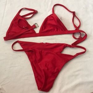 Zaful Red Thong Bikini